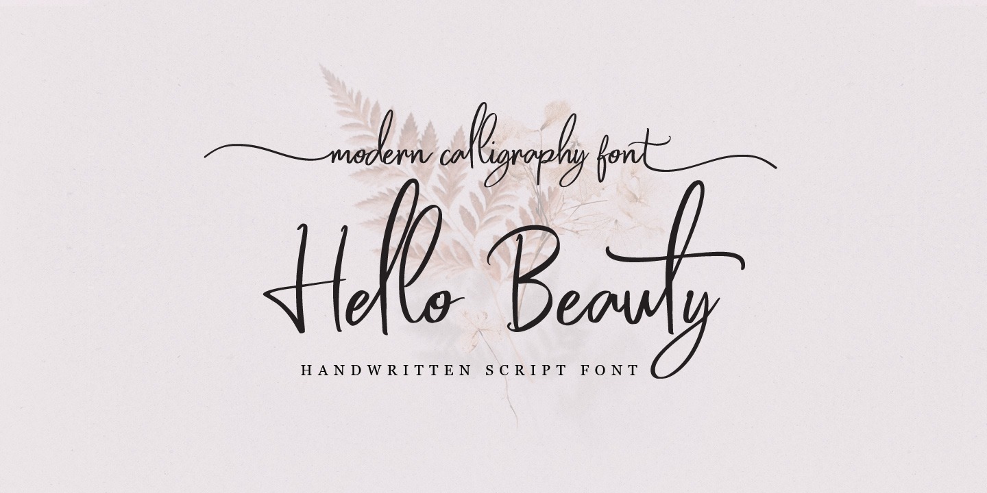 Hello Beauty Font preview